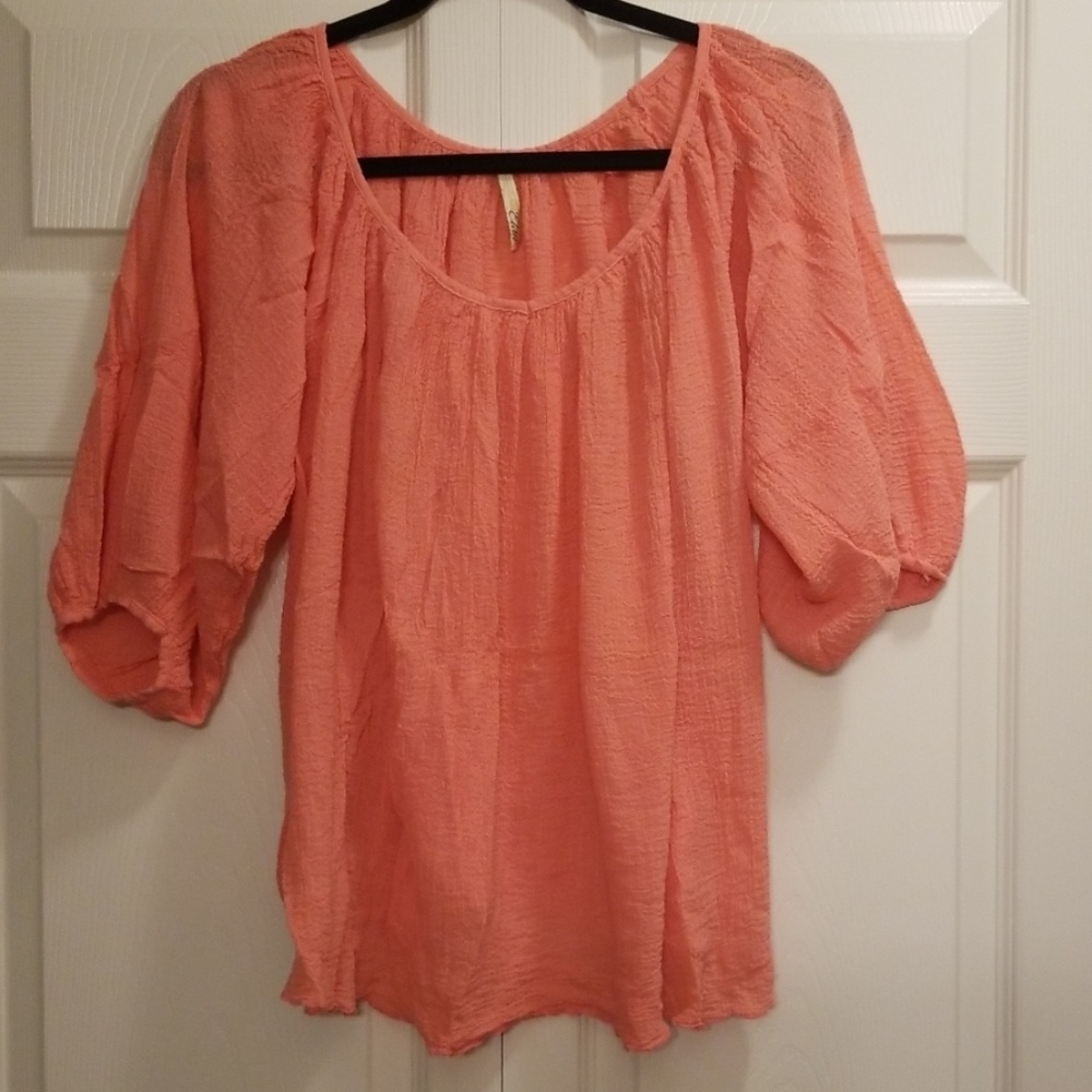 Cotton Short Tunic (Coral)